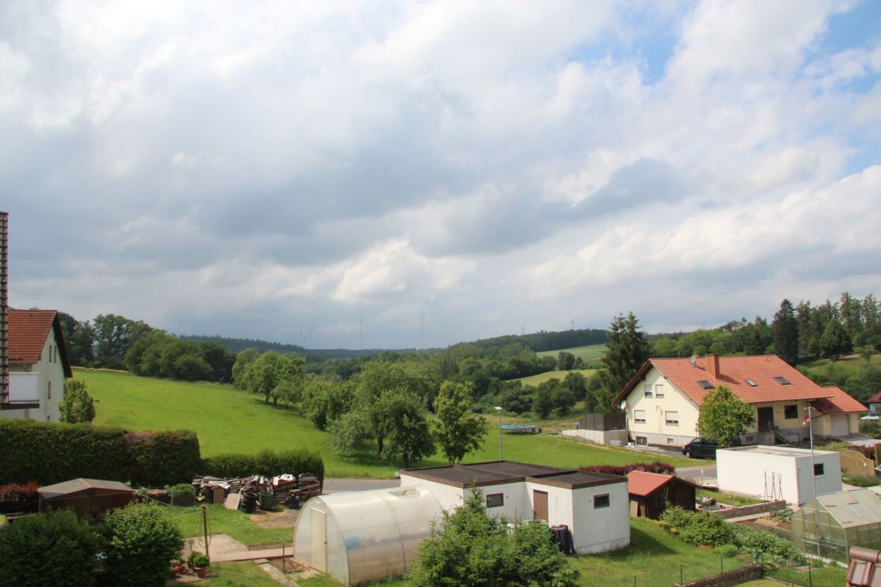 der Blick vom Balkon