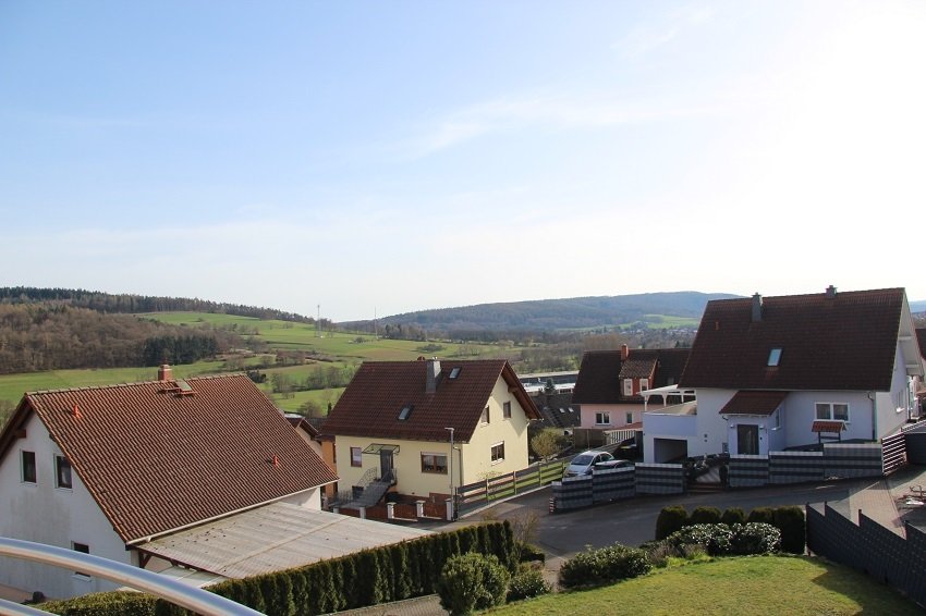 der Blick vom Balkon aus