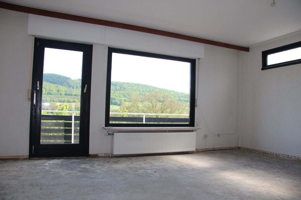 das Wohnzimmer im Erdgeschoss