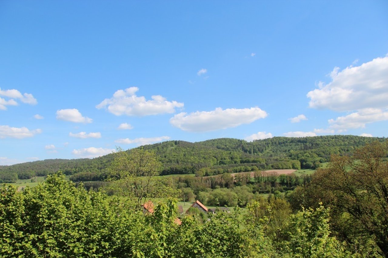 der Blick vom Balkon
